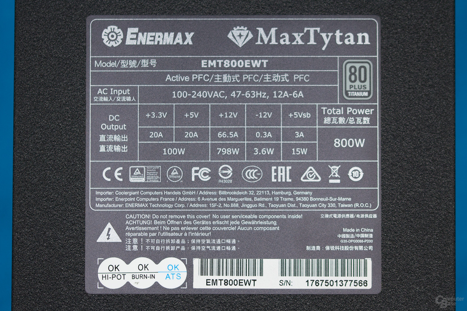 Enermax MaxTytan 800W