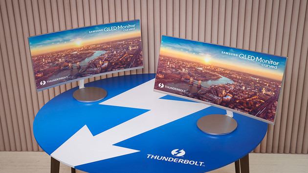 Samsung CJ791: Thunderbolt-3-Monitor mit 3.440 × 1.440 lädt mit 85 Watt