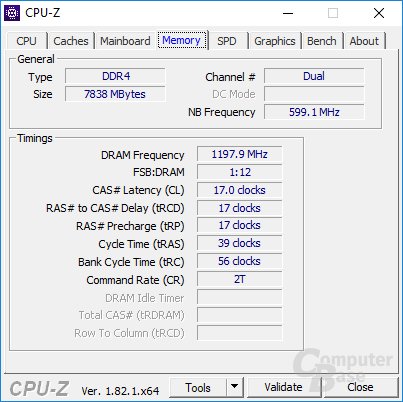 DDR4-2400 in Dual-Channel-Konfiguration