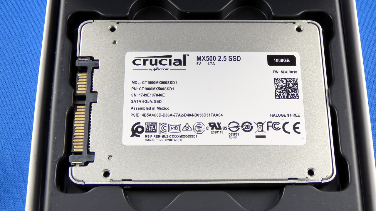 Crucial MX500: SSD nun auch mit 250, 500 und 2.000 GB erhältlich
