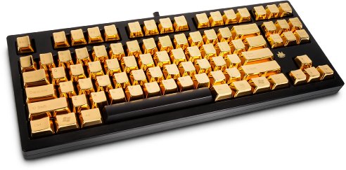 Tastatur mit Cherry MX Black und 24 Karat Gold