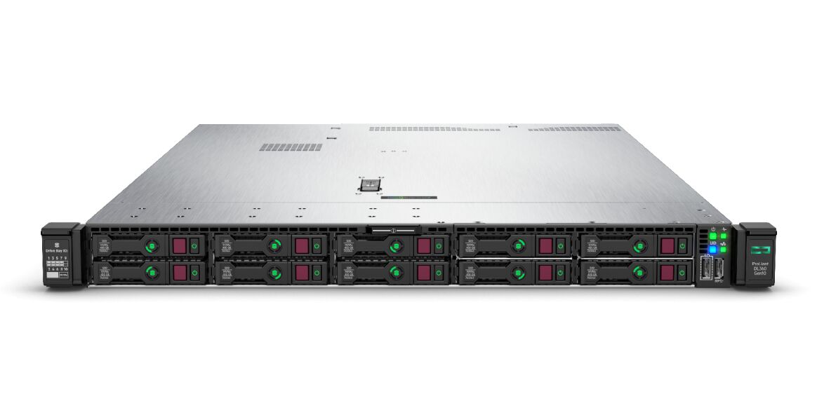 HPE ProLiant DL360 Gen10 Front ohne Bezel (Bild: HPE)