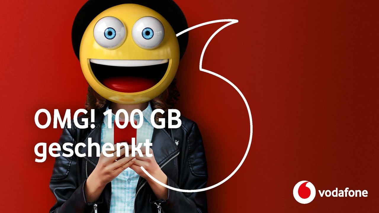 Vodafone: 100 Gigabyte freies Datenvolumen im Februar