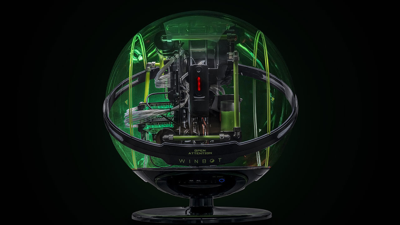 In Win Winbot: Transparentes Kugelgehäuse mit Sensorik für 4.000 Euro