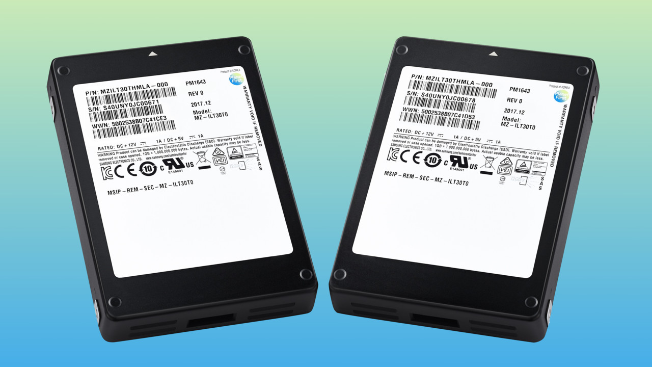 Samsung PM1643: Die 30-TB-SSD hat mehr DRAM als ein PC