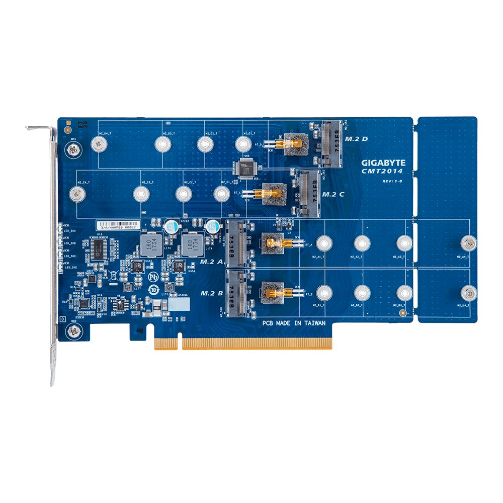 Gigabytes „4 x M.2 PCIe x16 Card“ CMT2014