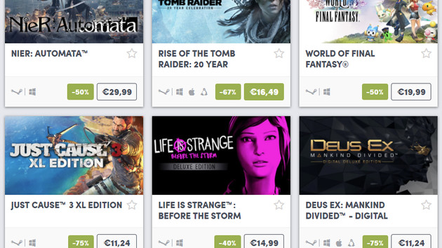 Humble Bundle: Titel von Square Enix eine Woche im Angebot