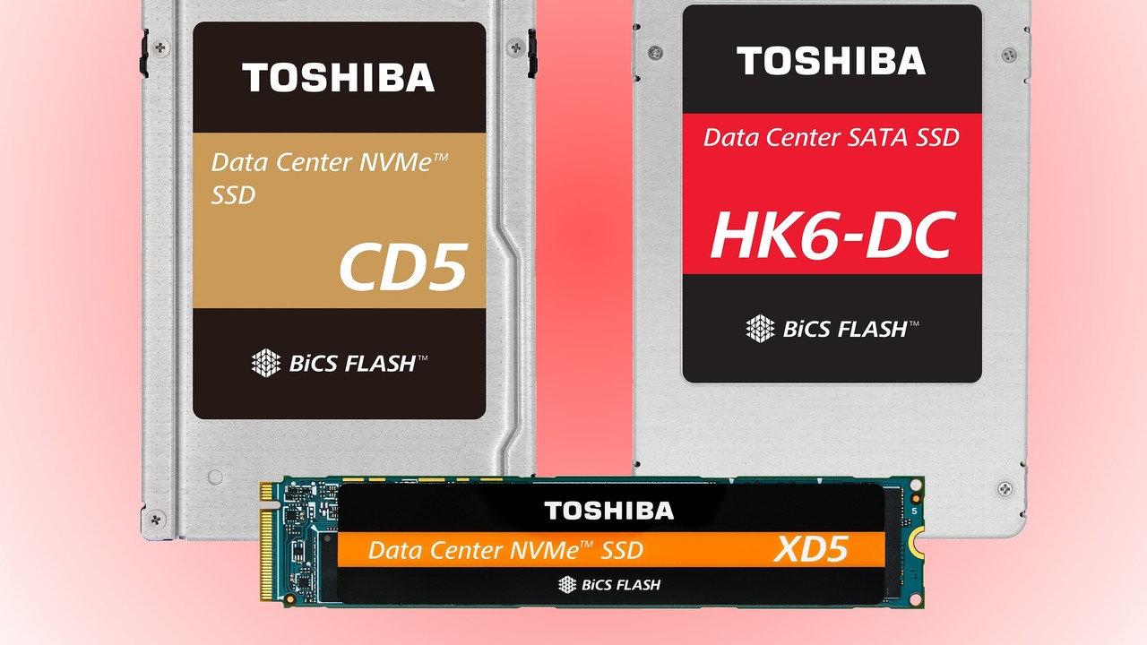 Toshiba: Drei sehr verschiedene BiCS3-Flash-SSDs fürs Data Center