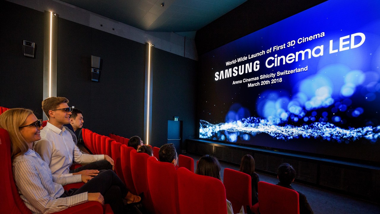 Samsung Cinema LED: Schweiz nimmt helles 3D-Kino ohne Projektion in Betrieb