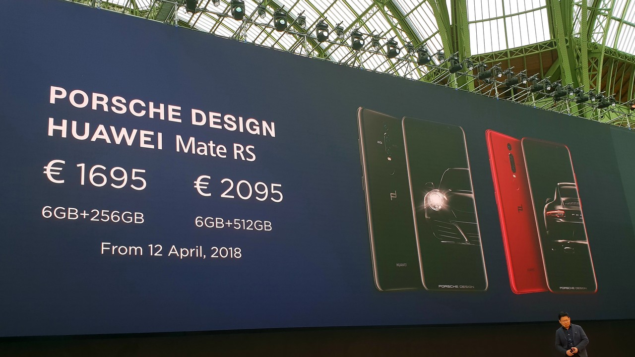 Huawei Mate RS: Porsche-Design-Smartphone kostet 2.095 Euro mit 512 GB