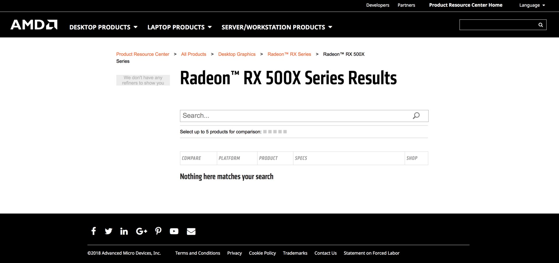 Die Radeon RX 500X hat schon eine Seite bei AMD