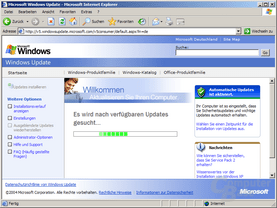 Windows Update Version 5 - Suche nach Updates