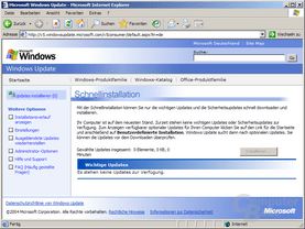 Windows Update Version 5 - Benutzerdefinierte Installation