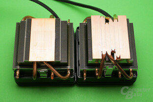 AMD Wraith Max (links) und AMD Wraith Prism (rechts) im Direktvergleich
