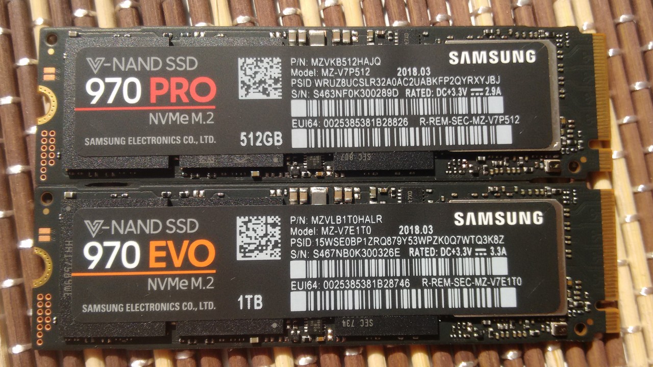Samsung SSD: 970 Pro und 970 Evo ab heute im Handel verfügbar