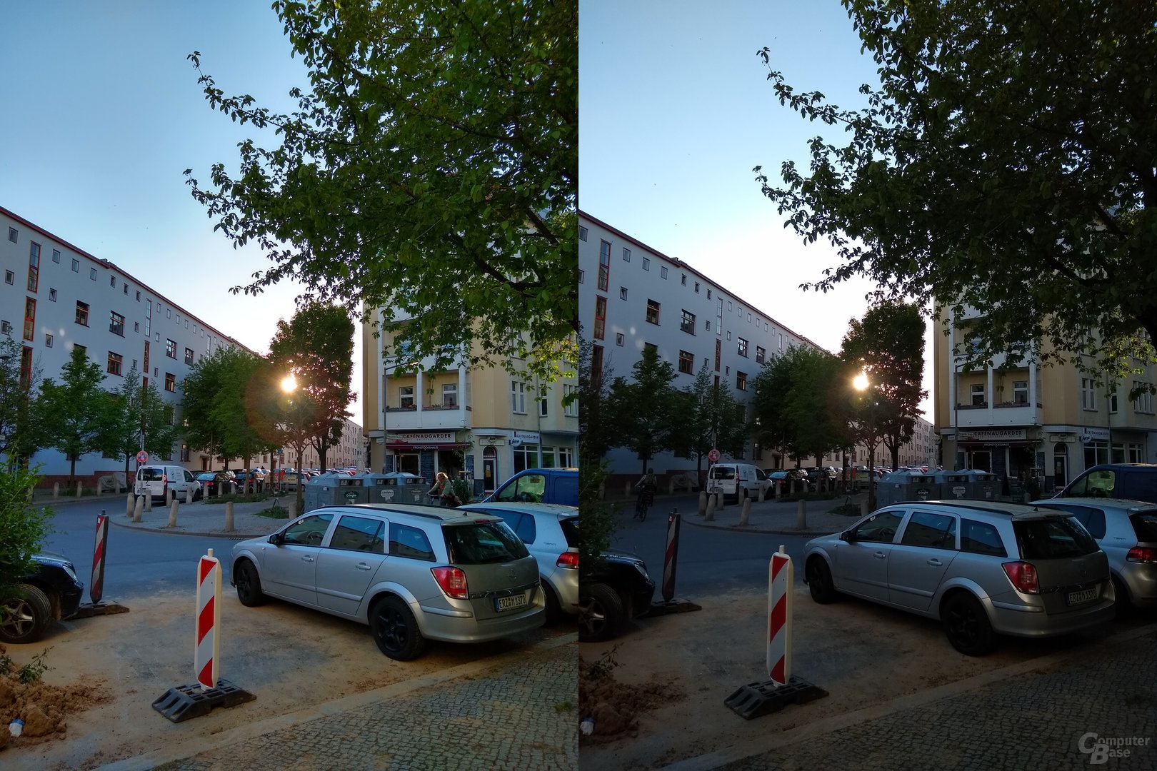 Beispiel für Auto-HDR an (links) und aus (rechts)