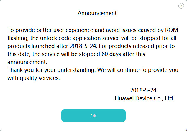 Huawei verzichtet auf Bootloader-Unlock