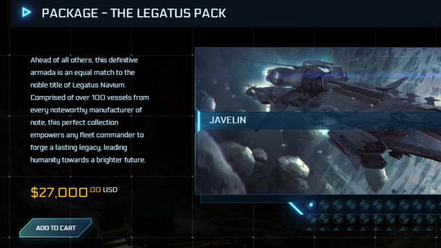 Star Citizen: Legatus Pack mit 117 Schiffen für 27.000 US‑Dollar