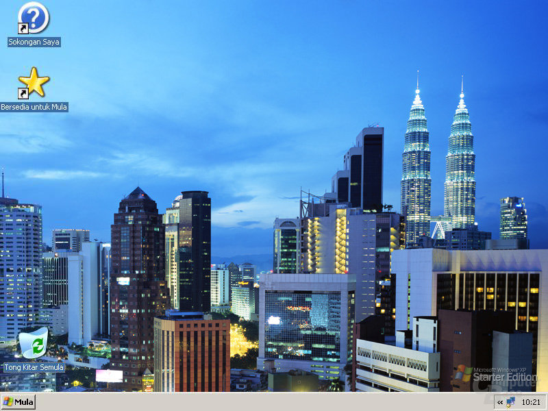 Malaysia-Desktop in der Starter Edition