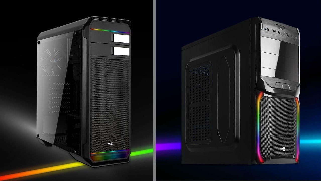 Aerocool 500G RGB & V3X RGB: Fenster und RGB-Streifen für 55 und 35 Euro