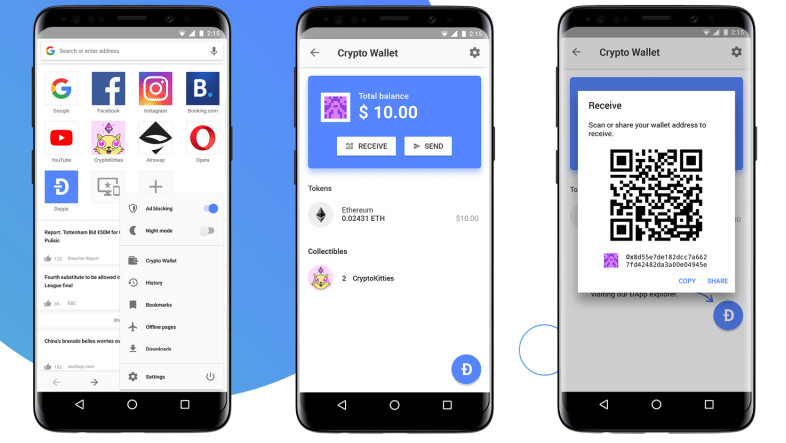 Opera für Android: Erster Browser mit integrierter Krypto-Wallet
