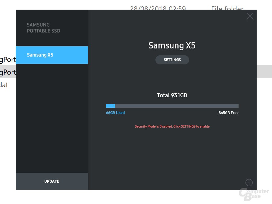Samsung Magican für die Portable SSD X5