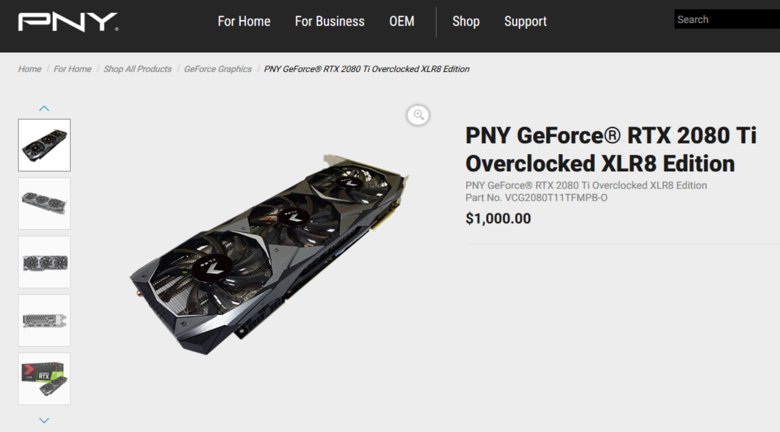PNY GeForce RTX 2080 Ti XLR8