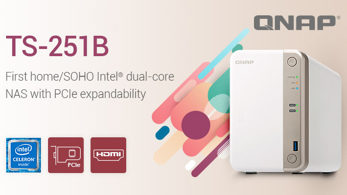 QNAP TS-251B: Erstes Home-NAS mit PCIe-Steckplatz und Intel‑Core‑CPU