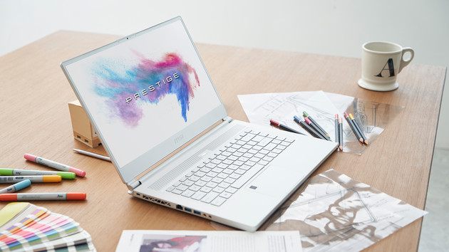 MSI Creator P65: Weißes Notebook mit Coffee Lake-H, GTX 1070 und RJ-45