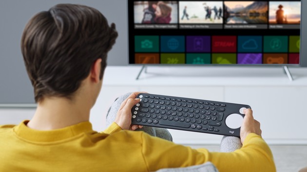 Logitech K600: Eine schmale Tastatur mit Touchpad für Smart TVs