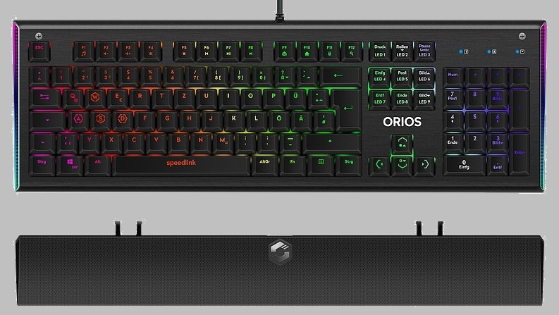 Speedlink Orios: Optomechanische Tastatur und Maus mit RGB für Spieler