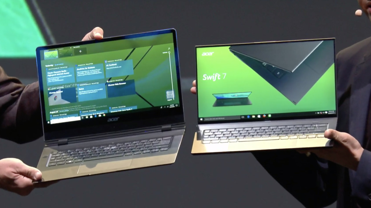 Acer Swift 7: Das dünnste Notebook der Welt schrumpft deutlich