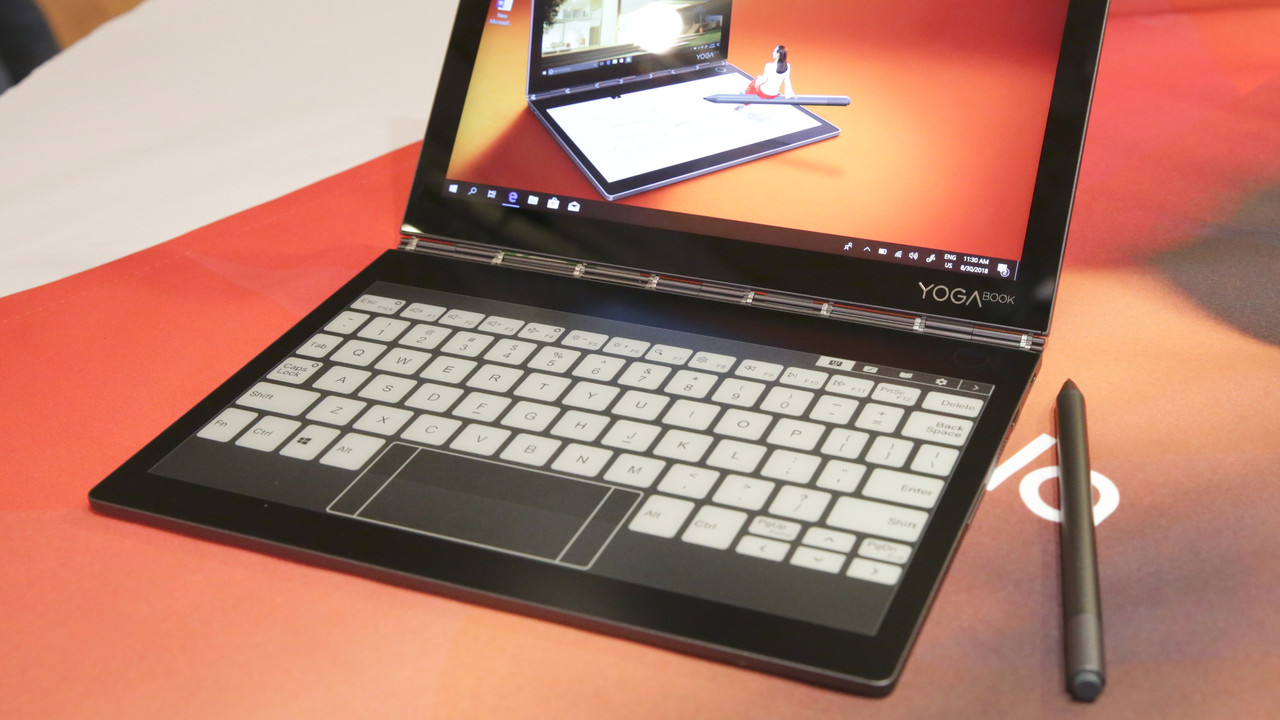 Lenovo: Im Yoga Book C930 ist ein E-Ink-Display die Tastatur