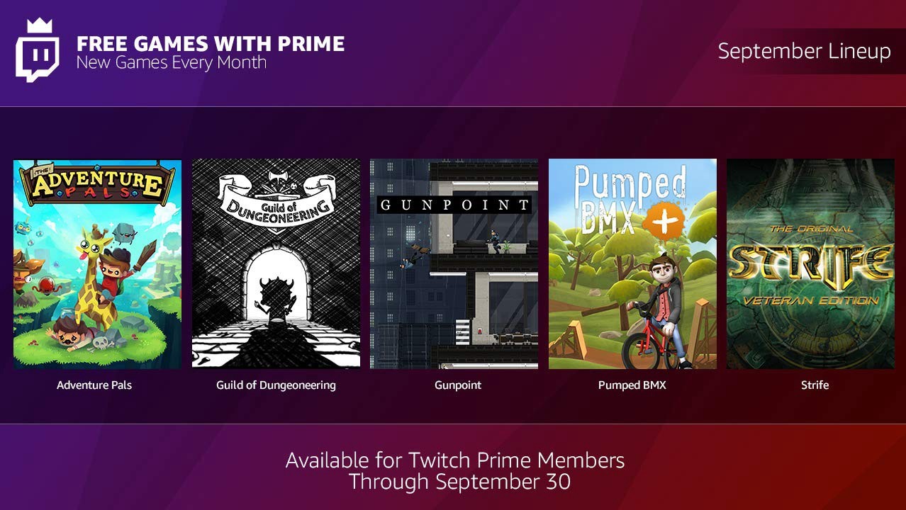 Twitch-Prime: September-Bundle umfasst fünf Gratis-Spiele