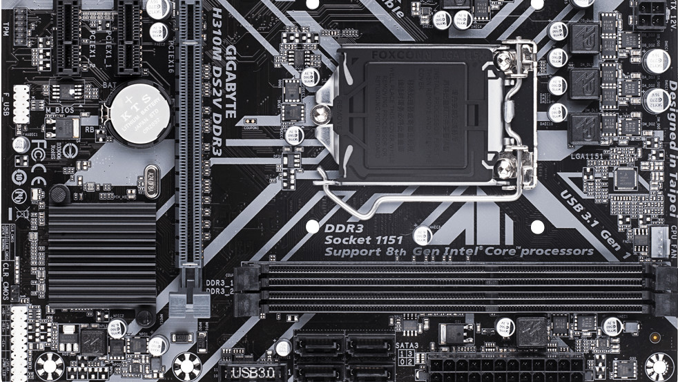Gigabyte H310M DS2V DDR3: Intel Core i9-9900K mit DDR3-1333 kombinierbar