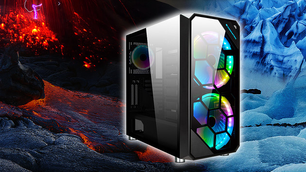 Xigmatek Zest: Zweimal Glas und dreimal RGB mit vertikaler GPU