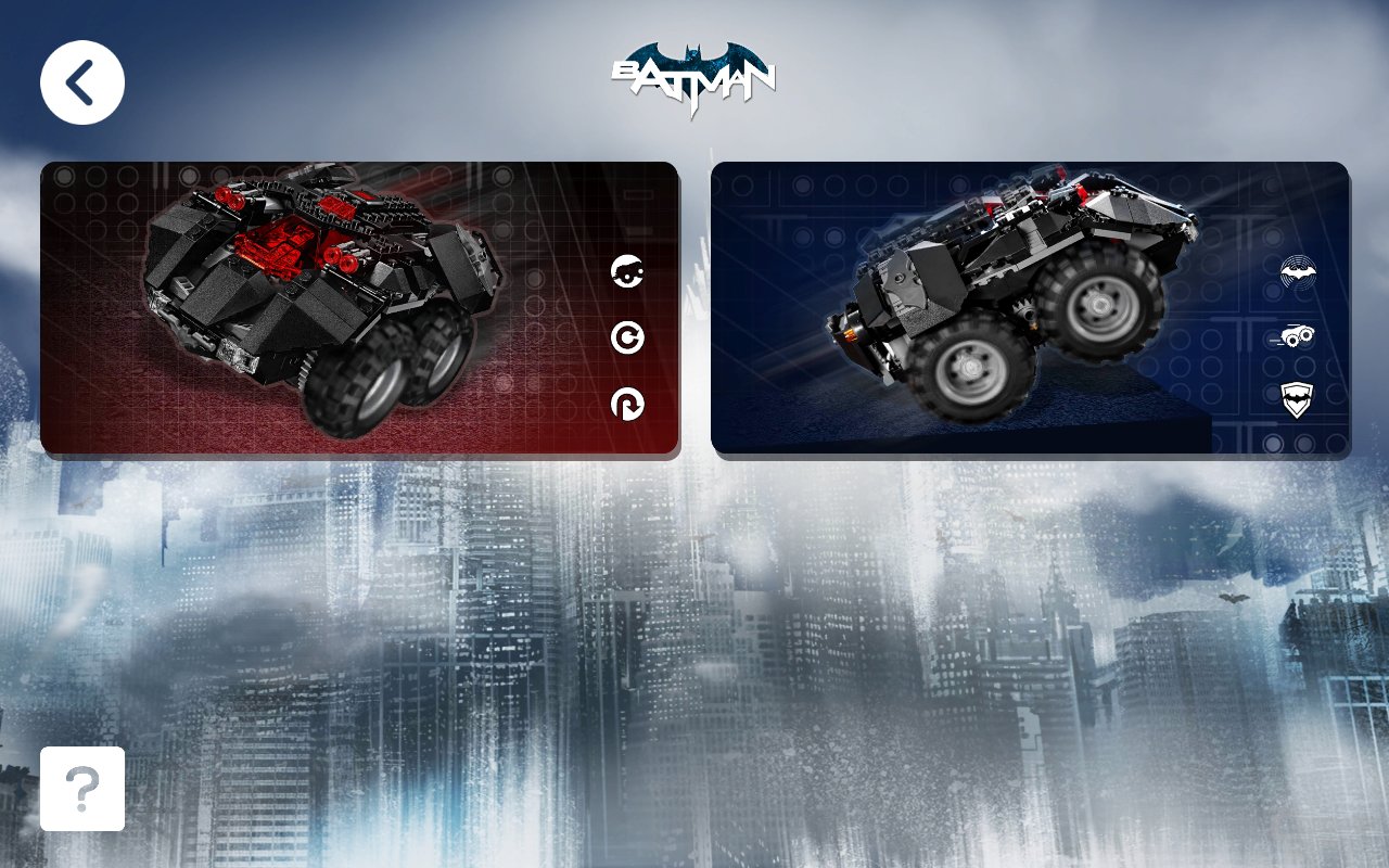 Die Powered-Up-App für das Batmobile 76112 unterstützt zwei Modi