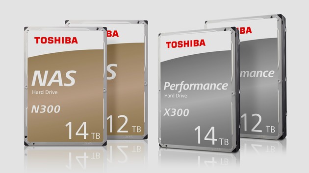 Festplatten: Toshibas N300- und X300-Serie jetzt mit 14 TB