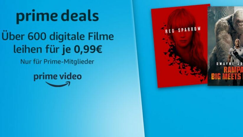 Amazon Prime Video: Mehr als 600 Leihfilme aktuell für 99 Cent