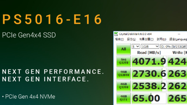 PS5016-E16: Phison zeigt ersten PCIe-4.0-SSD-Controller