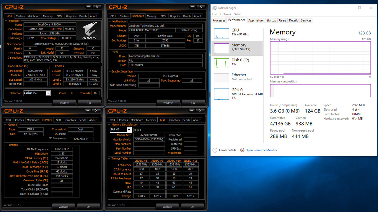 Gigabyte-Mainboards: Z390 und C246 erhalten BIOS für 128 GB RAM