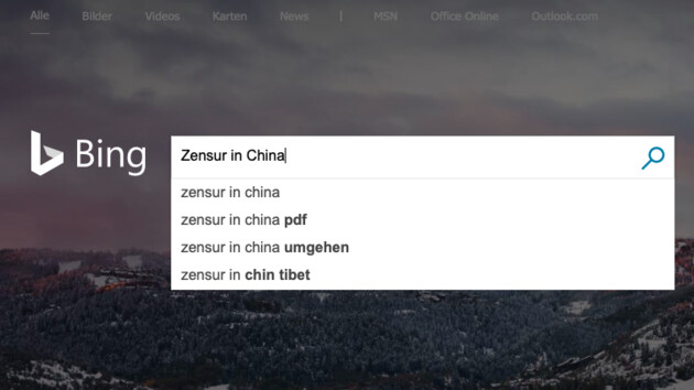 Microsoft-Suchmaschine: Bing in China trotz Zensur gesperrt