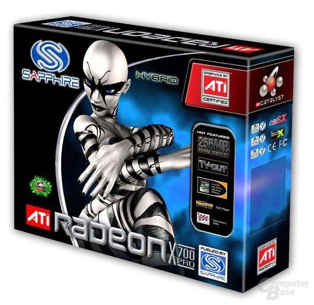 Verpackung der Sapphire HYBRID Radeon X700 Pro
