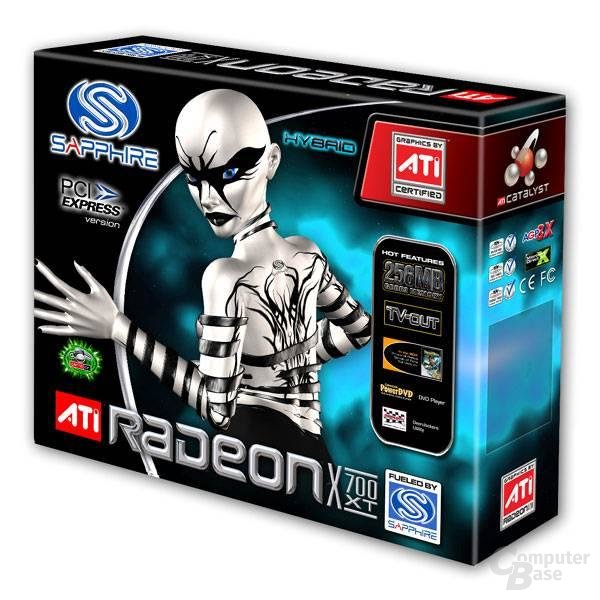Verpackung der Sapphire HYBRID Radeon X700 XT
