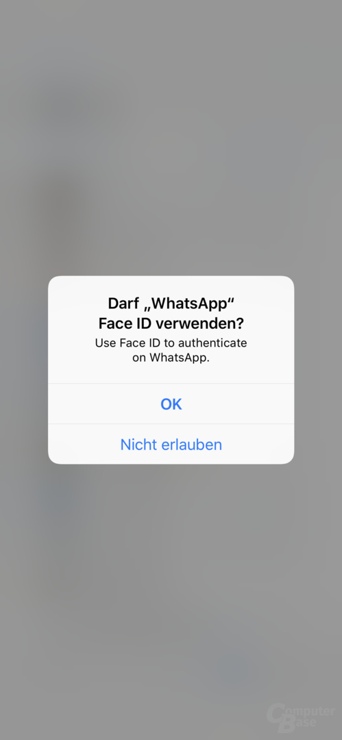 WhatsApp mit Face-ID- und Touch-ID-Sperre