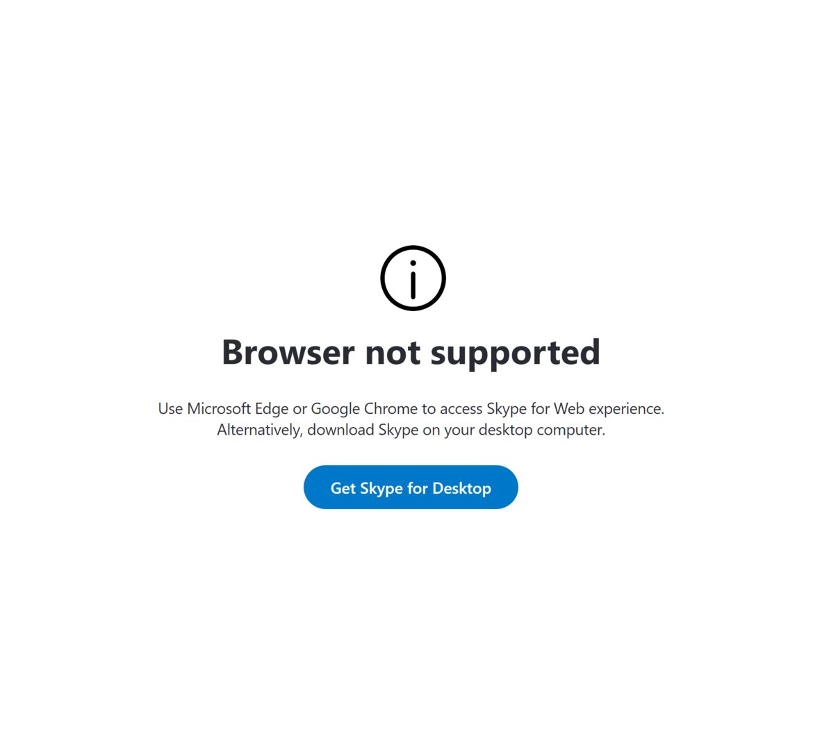 Browser wird nicht unterstützt