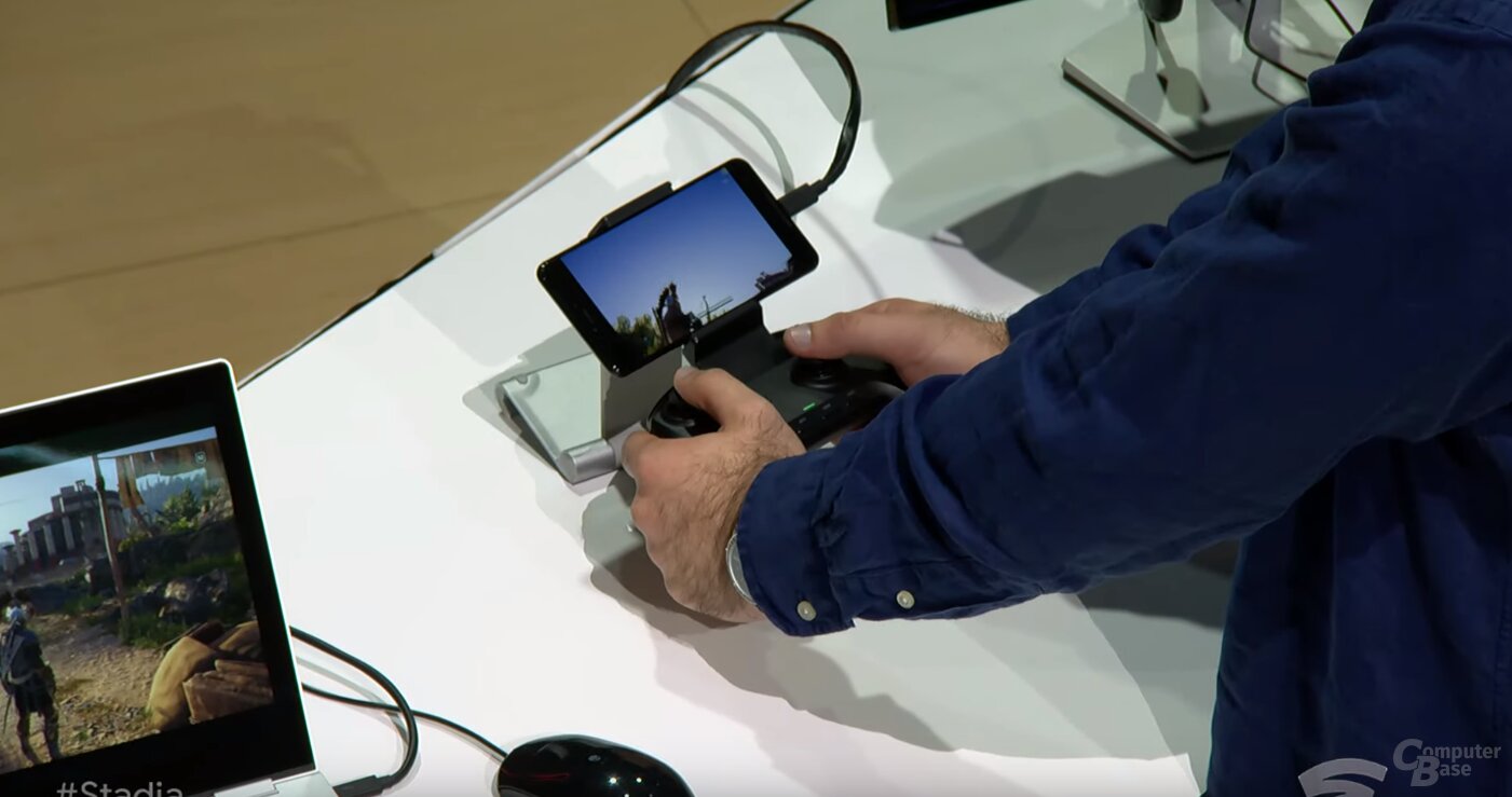 Stadia auf Smartphone (Pixel 3)