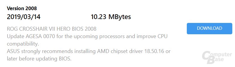 Neues AMD-BIOS bei Asus