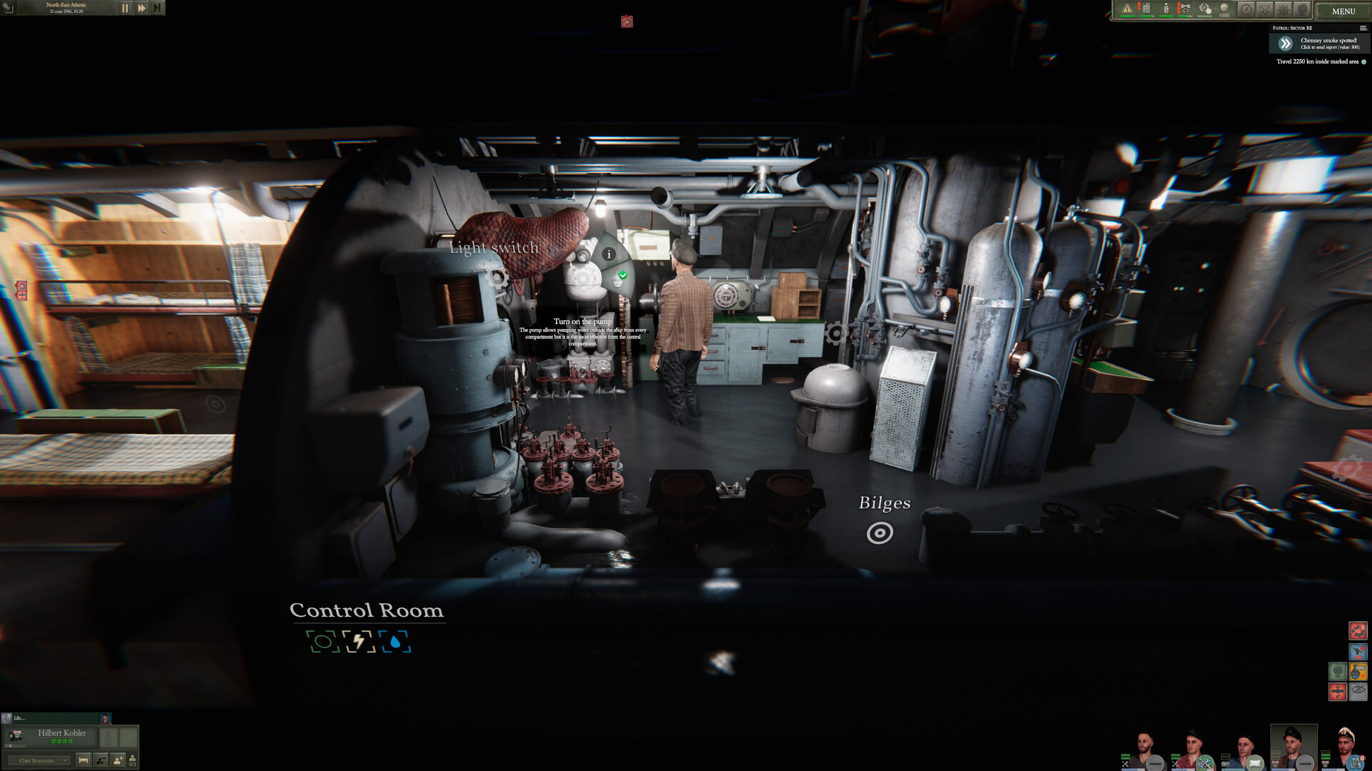 Screenshots aus dem U-Boot-Survival-Simulator UBOAT
