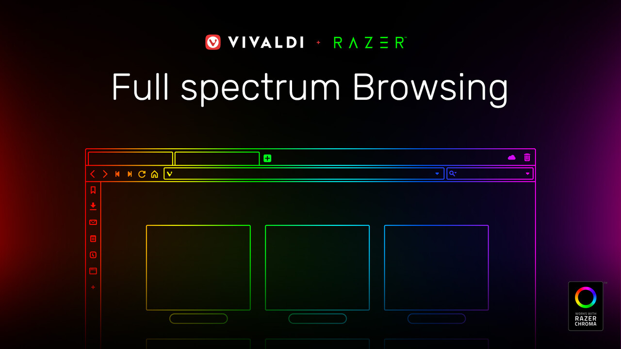 Browser: Vivaldi 2.5 steuert RGB-LEDs über Razer Chroma